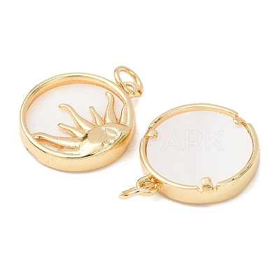 Natural Shell Pendants KK-L188-38G-1-1