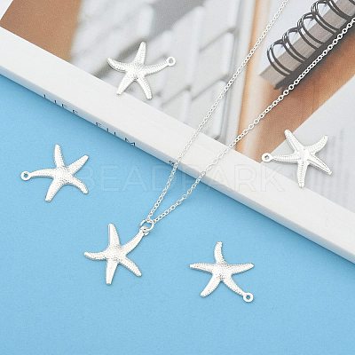 Starfish Brass Pendants X-KK-L134-11S-1