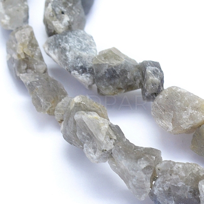 Raw Rough Natural Labradorite Beads Strands G-I279-B07-1