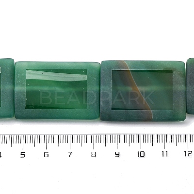Natural Green Onyx Agate Beads Strands G-P570-D01-01-1
