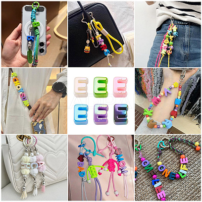20Pcs UV Plating Opaque Acrylic European Beads OACR-TADJ0001-16E-1