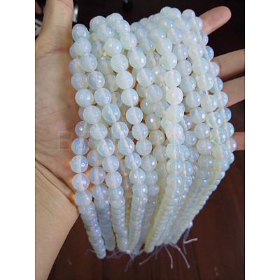 Opalite Beads Strands GSF10mmC081-1-1