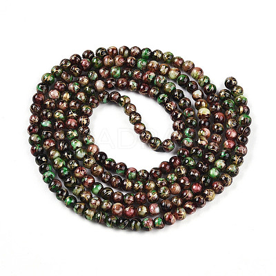 Baking Paint Glass Beads Strands DGLA-N003-4mm-B07-1