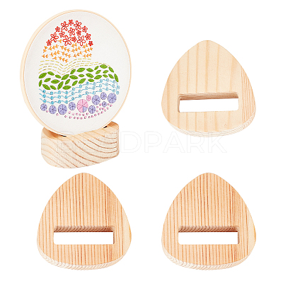 Triangle Wood Embroidery Hoop Easels TOOL-WH0155-48-1