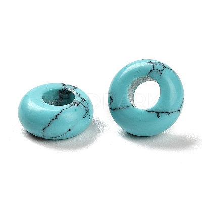Synthetic Turquoise European Beads G-R488-02J-1