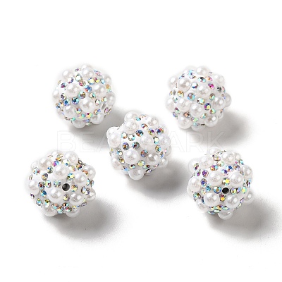 Polymer Clay Rhinestone Beads RGLA-D050-01C-1