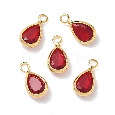 Brass Glass Charms KK-Z136-15G-02-1