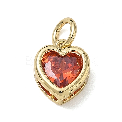 Brass Pave Cubic Zirconia Charms KK-CBA56EF-31G-06-1