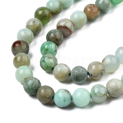 Natural Chrysoprase Beads Strands X-G-S333-4mm-016-1