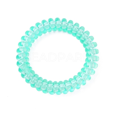 Plastic Telephone Cord Elastic Hair Ties OHAR-Q044-17-1