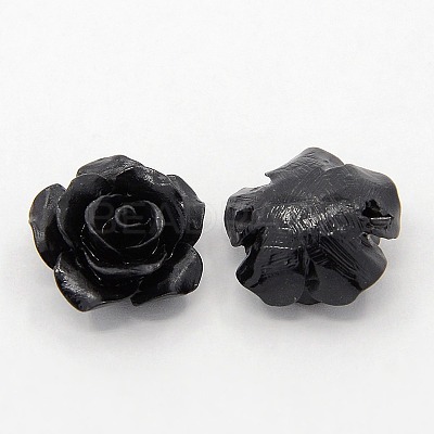 Synthetic Coral 3D Flower Rose Beads CORA-A005-14mm-01-1