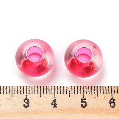 Transparent Acrylic European Beads TACR-P009-C01-11-1