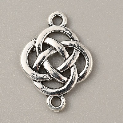Tibetan Style Alloy Knot Connector Charms FIND-CJC0007-41B-1