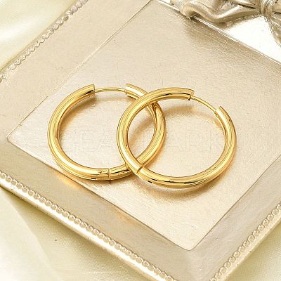 PVD Vacuum Plating 304 Stainless Steel Huggie Hoop Earrings for Women X-EJEW-F280-07H-G-1