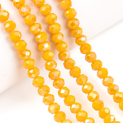 Electroplate Glass Beads Strands EGLA-A034-P2mm-B26-1