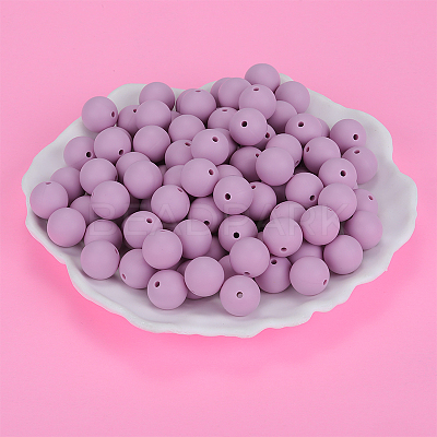 Round Silicone Focal Beads SI-JX0046A-57-1