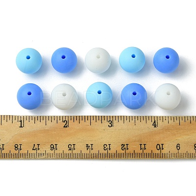 30Pcs 3 Colors Silicone Beads Round Rubber Bead 15MM Loose Spacer Beads for DIY Supplies Jewelry Keychain Making SIL-FS0001-01D-1