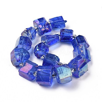 Electroplated Natural Quartz Beads Strands G-G767-02-M-1
