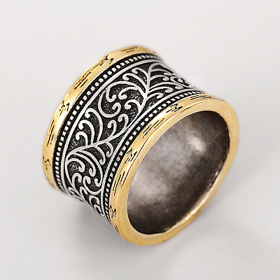 Brass Wide Band Finger Rings for Women WG6EEAC-01-1