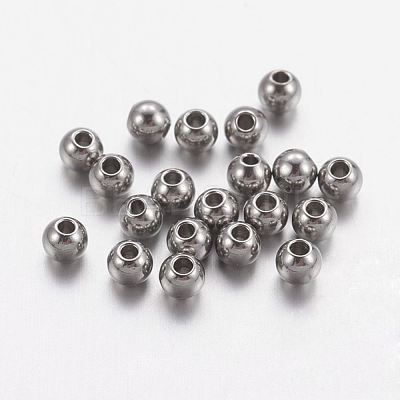 Tarnish Resistant Stainless Steel Beads X-STAS-R033-3mm-1
