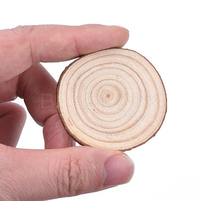 Unfinished Natural Poplar Wood Cabochons WOOD-E018-12-1