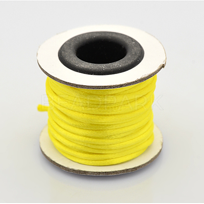 Round Nylon Satin Rattail Cord X-NWIR-O001-A-14-1