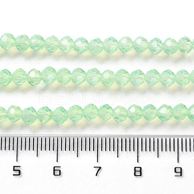 Baking Paint Transparent Glass Beads Strands DGLA-A034-J4MM-D02-1
