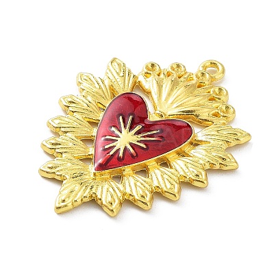 Alloy Enamel Pendant Rhinestone Settings ENAM-P252-08G-1