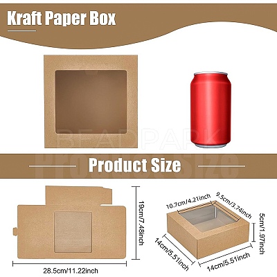 Square Foldable Creative Cardboard Box CON-WH0086-17B-02-1