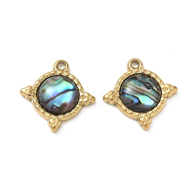 Natural Paua Shell Pendants SA-CBA11D7-09B-G-1