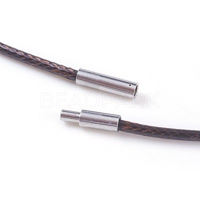 Waxed Polyester Cord Necklace Making MAK-I011-05-A-03-1