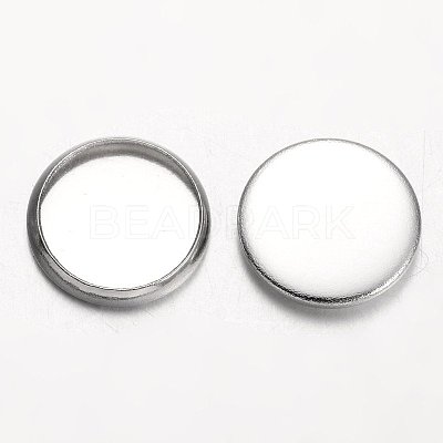 Tarnish Resistant Stainless Steel Plain Edge Bezel Cups STAS-M226-03C-1