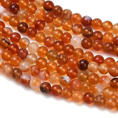Natural Agate Beads Strands G-Z116-A06-3mm-1