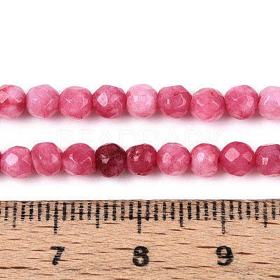 Dyed Natural White Jade Beads Strands G-T139-4mm-60-08-1