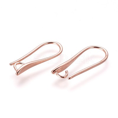 Brass Earring Hooks KK-L177-32RG-1