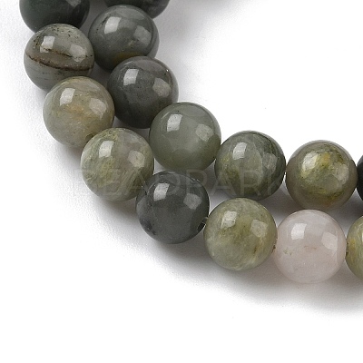 Natural Green Rutilated Quartz Beads Strands G-P325-03-6mm-1