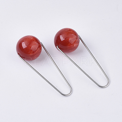 Imitation Gemstone Style Two Tone Acrylic Big Pendants X-STAS-S079-136E-1
