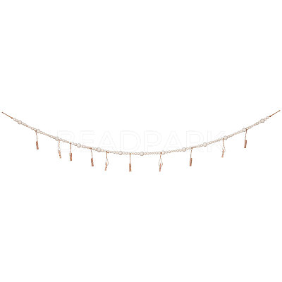 Wood Beaded Garlands AJEW-WH0042-96-1