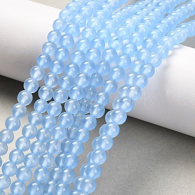Natural & Dyed Malaysia Jade Bead Strands G-A146-4mm-A20-1