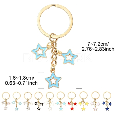 Star Alloy Enamel Keychain KEYC-YW00144-01-1