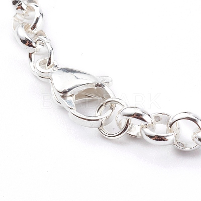 Women's 304 Stainless Steel Rolo Chain Bracelets BJEW-JB05996-01-1