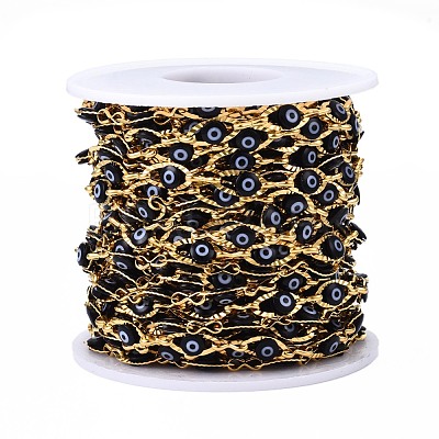 Ion Plating(IP) 304 Stainless Steel Textured Oval Cable Chains CHS-T003-33G-05-1