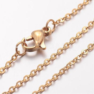 Ion Plating(IP) 304 Stainless Steel Necklace MAK-K004-17G-1