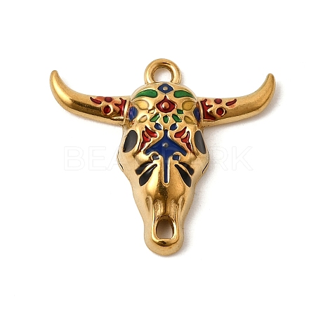 304 Stainless Steel Enamel Pendants STAS-G386-01G-02-1