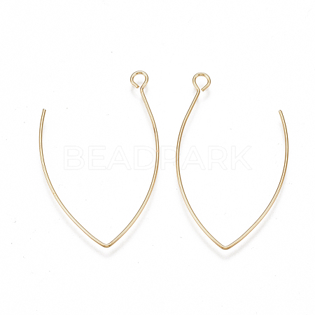 Brass Earring Hooks X-KK-T038-422G-1