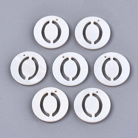 Natural Freshwater Shell Charms SHEL-S276-119O-1