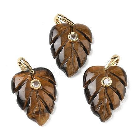 Natural Tiger Eye Pendants GG-CBA105B-01E-G-1