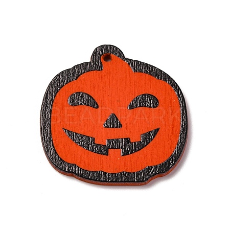Single Face Printed Wood Pendants WOOD-B009-01H-1