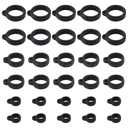 30Pcs 3 Style Silicone Pendant SIL-GF0001-19-1