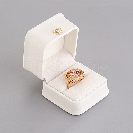 PU Leather Ring Gift Boxes LS-LBOX-L005-A03-1